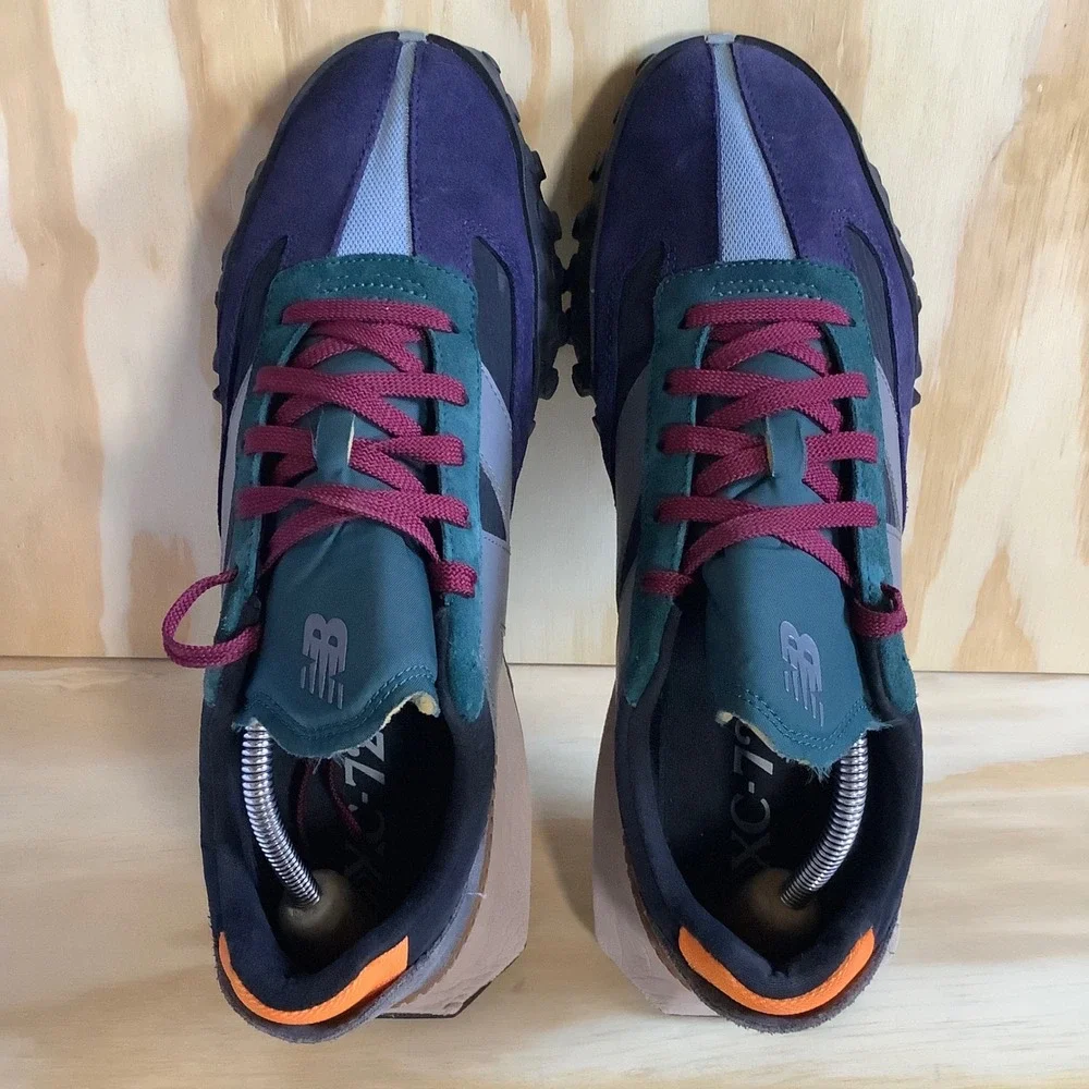 New Balance XC-72 Mens Purple Teal Grey Suede Sneakers UXC72CA1 Size 12